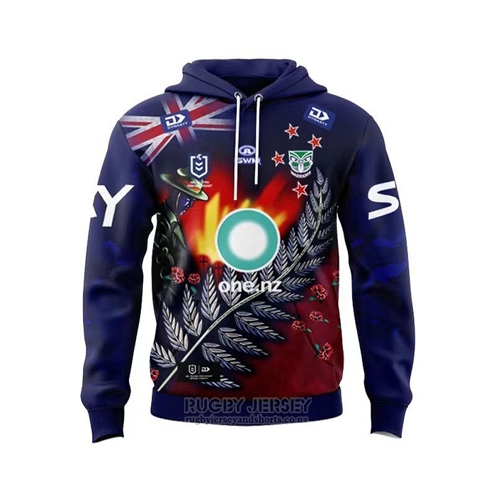 Hoodies New Zealand Warriors Rugby 2024 ANZAC